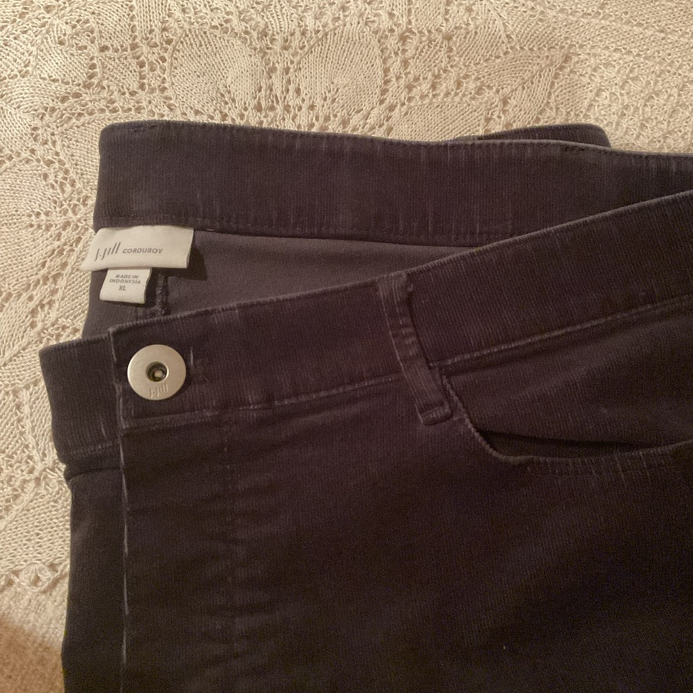 J.Jill black corduroy ⭐️ 5-pocket jeans ⭐️ XL ⭐️ NWT - Picture 4 of 8
